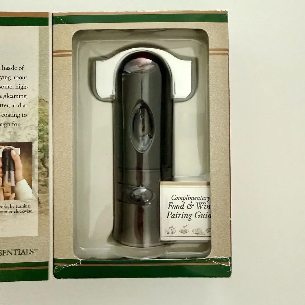 NAPA ESSENTIALS Easy Out Cork Puller Wine Opener NEW in box w/Wine Pairing Guide